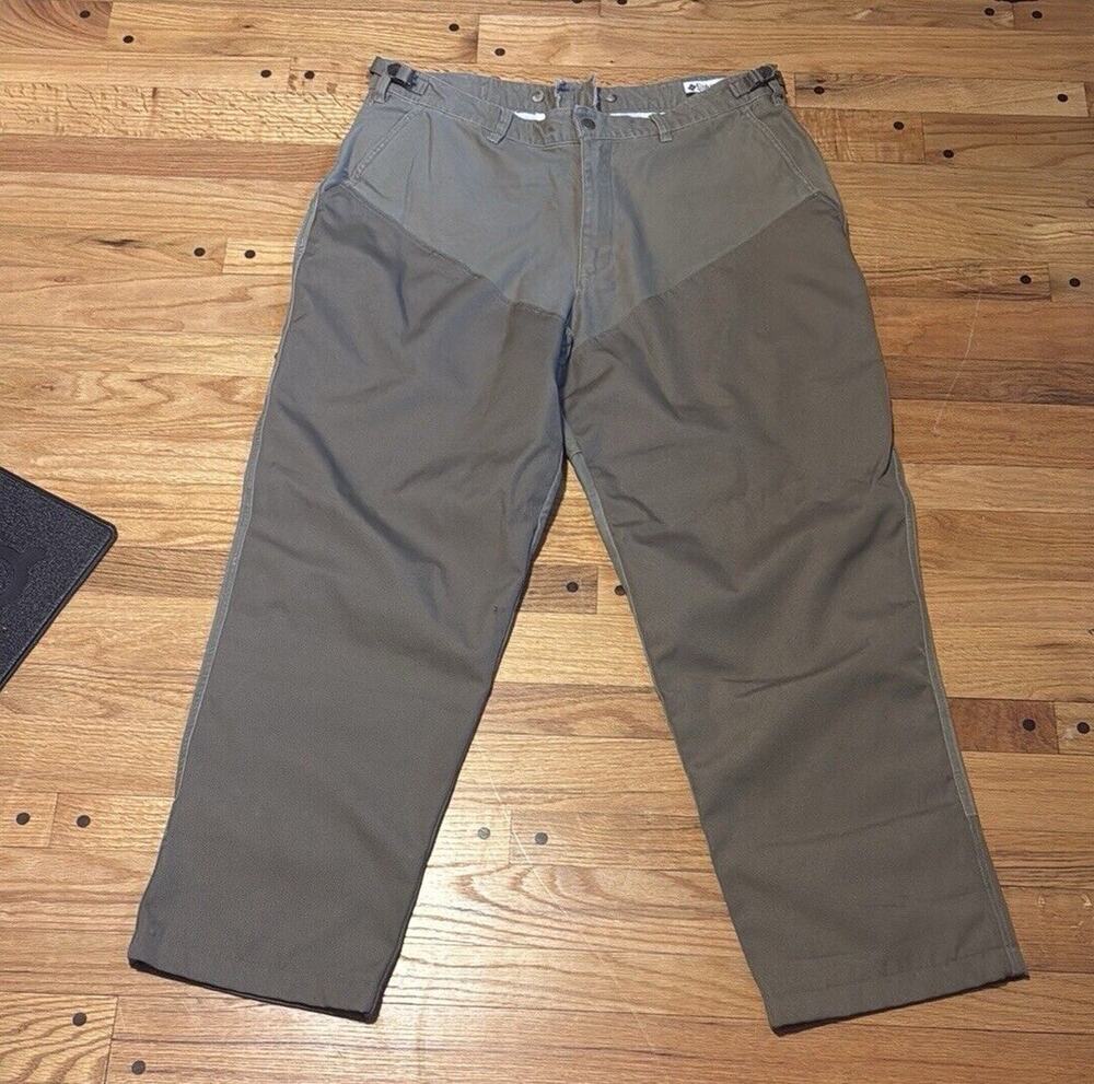 Columbia Duck Canvas Work Pants Mens 42x32 Green Carpenter Logger Outdoor